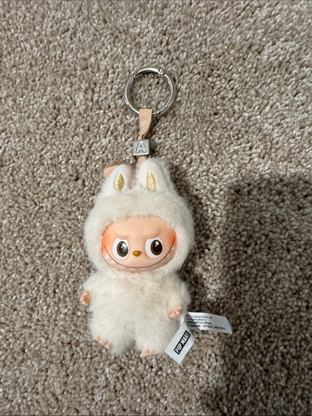 Labubu THE MONSTERS Pin for Love Series-Vinyl Plush Pendant - Letter A